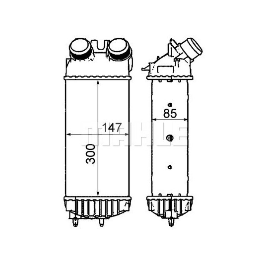 CI 474 000P - Intercooler, charger 