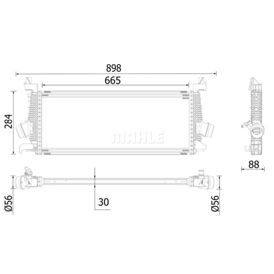 CI 542 000P - Kompressoriõhu radiaator 