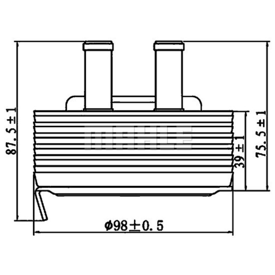 CLC 197 000S - Oljekylare, motor 