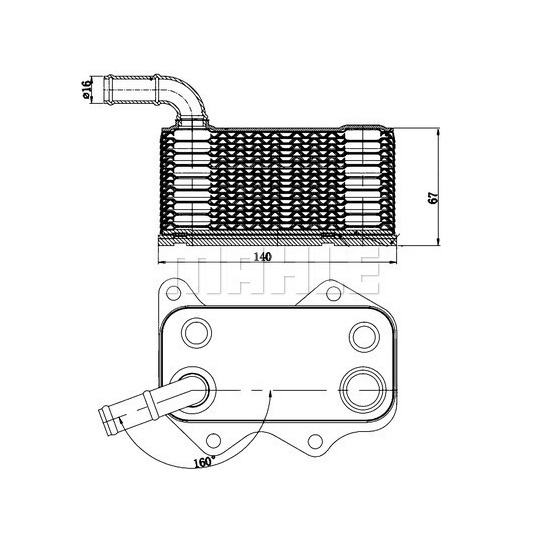 CLC 174 000S - Oil Cooler, engine oil 
