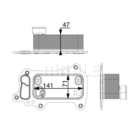 CLC 79 000P - Oljekylare, motor 