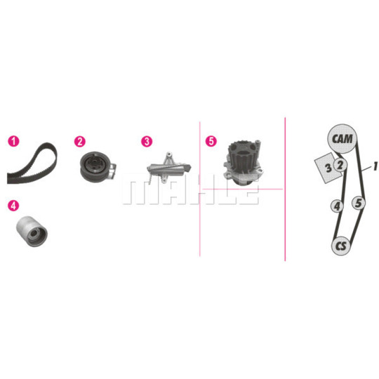 CPK 107 000P - Water Pump & Timing Belt Set 