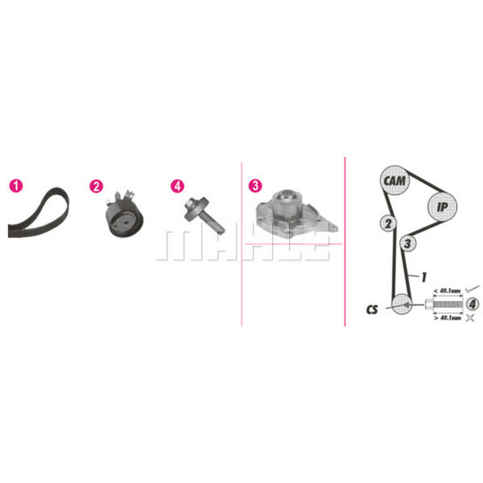 CPK 119 000P - Water Pump & Timing Belt Set 