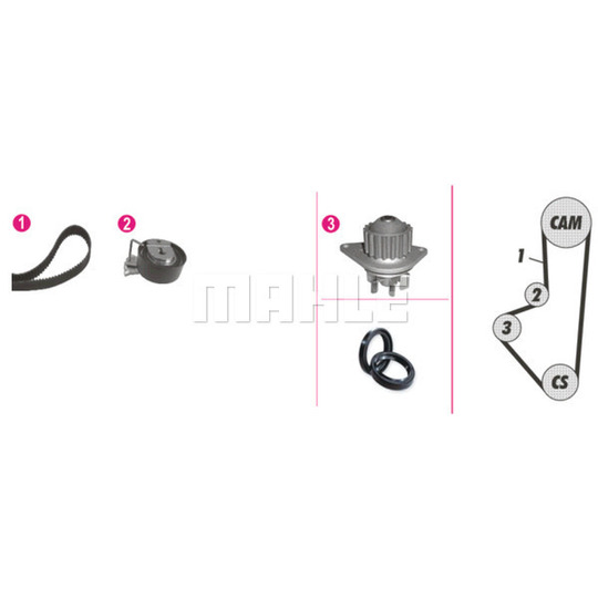 CPK 40 000P - Water Pump & Timing Belt Set 