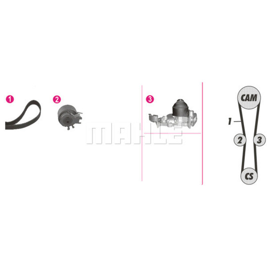 CPK 27 000P - Water Pump & Timing Belt Set 