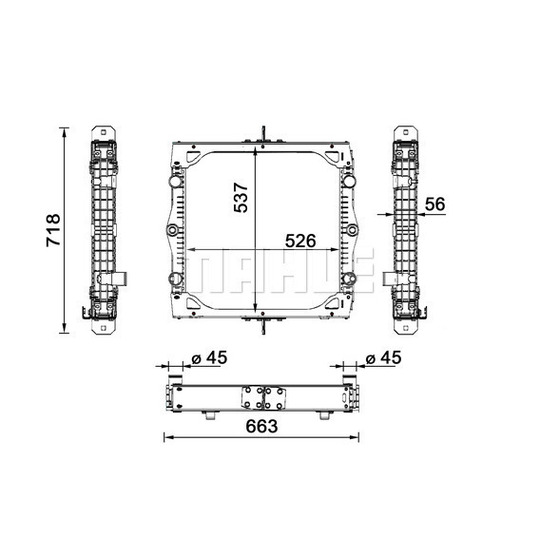 CR 114 000S - Radiator, engine cooling 