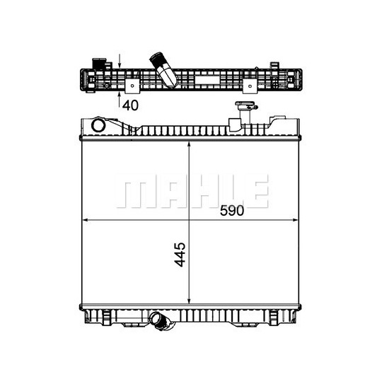 CR 1045 000P - Radiator, engine cooling 