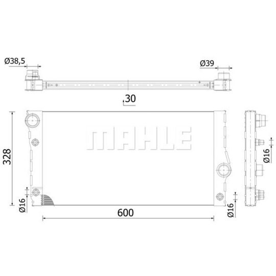 CR 114 000S - Radiator, engine cooling 