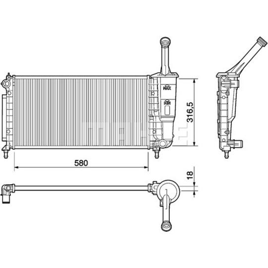 CR 1104 000P - Radiaator,mootorijahutus 