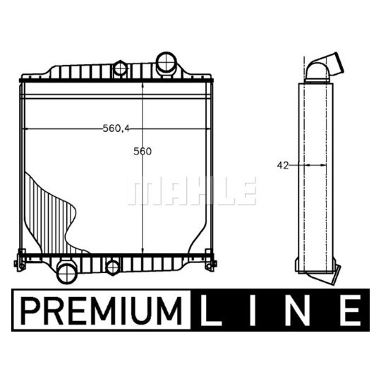 CR 1223 000P - Radiator, engine cooling 