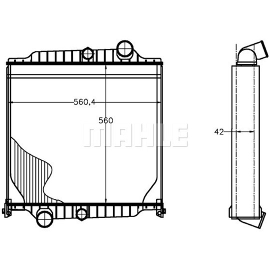 CR 1223 000P - Radiator, engine cooling 