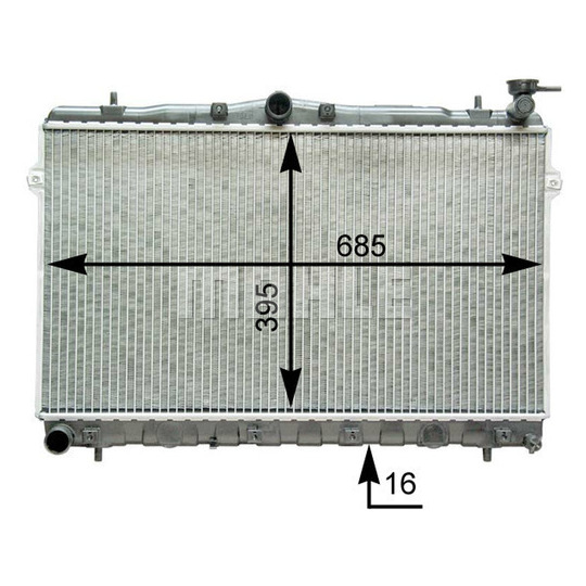 CR 1282 000P - Radiaator,mootorijahutus 