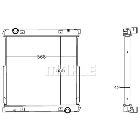 CR 1216 000P - Radiator, engine cooling 