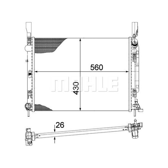 CR 1154 000P - Radiator, engine cooling 