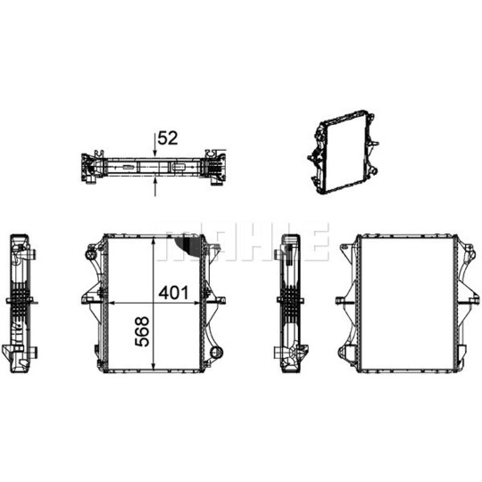 CR 1169 000P - Radiator, engine cooling 