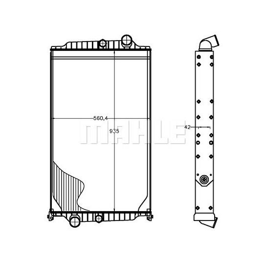 CR 1227 000P - Radiator, engine cooling 