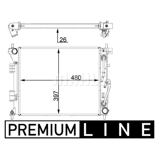 CR 1405 000P - Radiator, engine cooling 