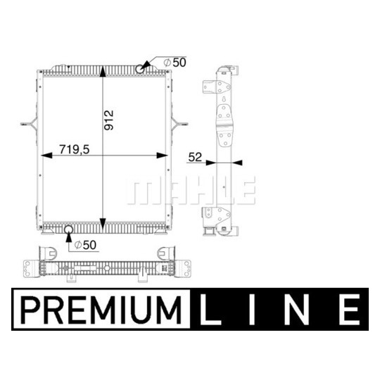 CR 166 000P - Radiator, engine cooling 