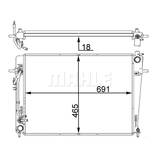 CR 1403 000P - Radiator, engine cooling 