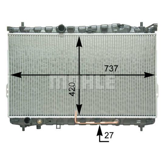 CR 1296 000P - Radiaator,mootorijahutus 