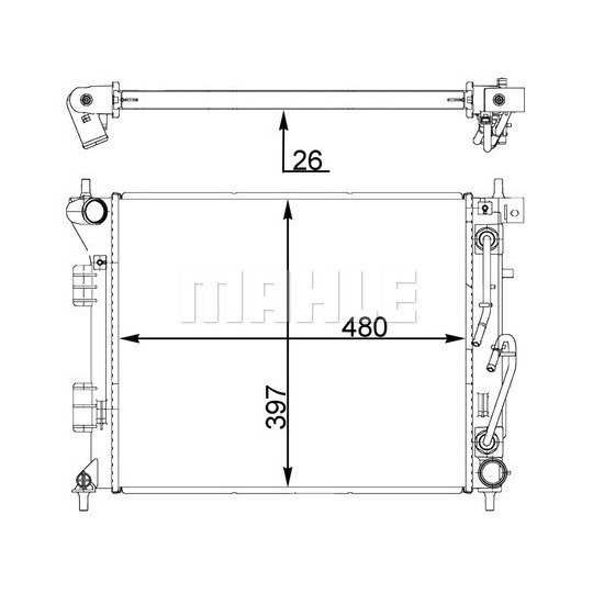 CR 1405 000P - Radiaator,mootorijahutus 