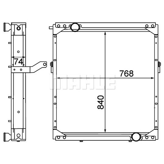 CR 1553 000P - Radiator, engine cooling 