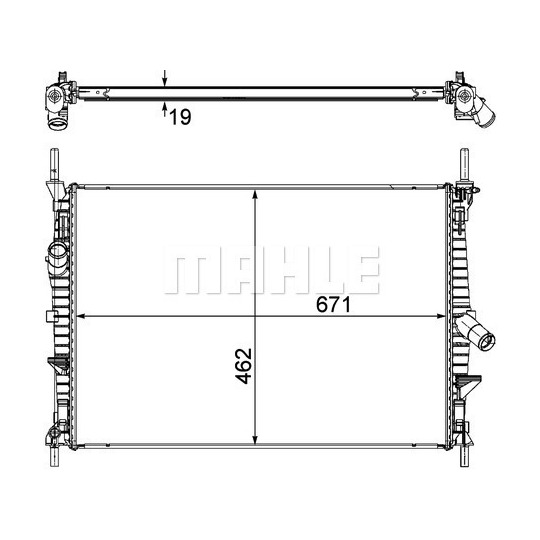 CR 1370 000P - Radiator, engine cooling 