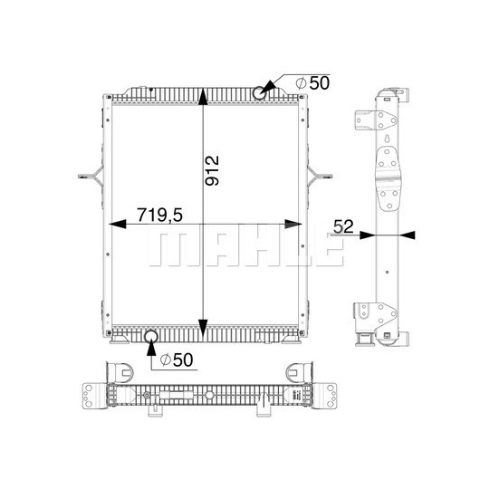 CR 166 000P - Radiator, engine cooling 