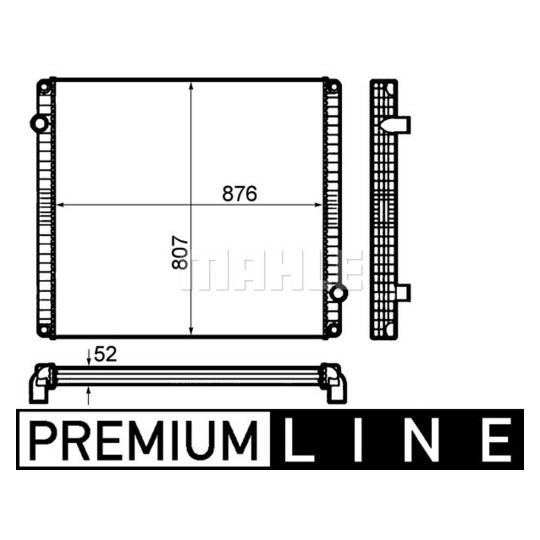 CR 1916 000P - Radiator, engine cooling 