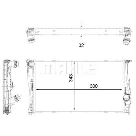 CR 1923 000P - Radiaator,mootorijahutus 