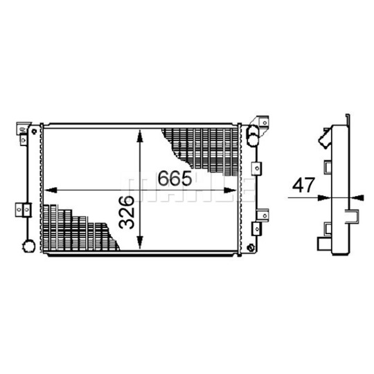 CR 205 000S - Radiaator,mootorijahutus 