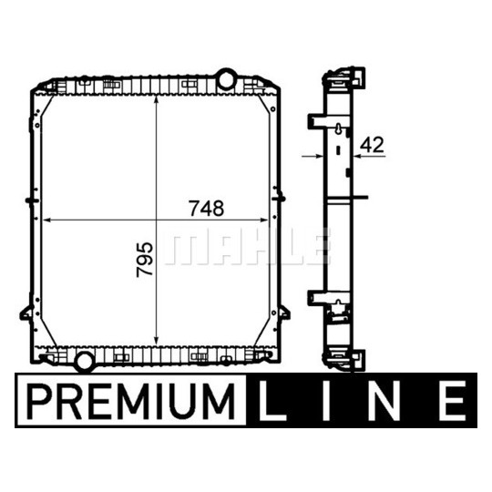 CR 1912 000P - Radiator, engine cooling 