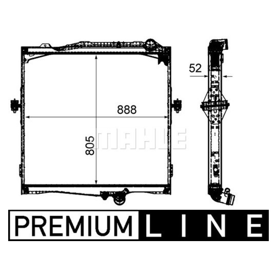 CR 2092 000P - Radiator, engine cooling 