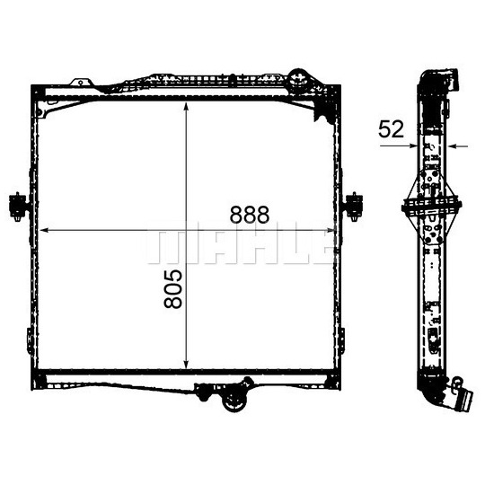 CR 2092 000P - Radiator, engine cooling 