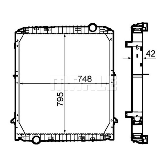 CR 1912 000P - Radiator, engine cooling 