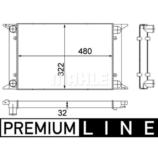 CR 415 000P - Radiaator,mootorijahutus 