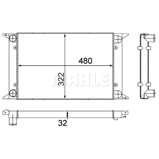 CR 415 000P - Radiaator,mootorijahutus 