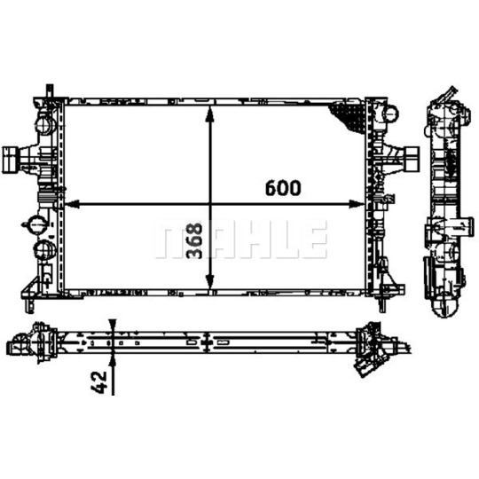 CR 319 000P - Radiator, engine cooling 