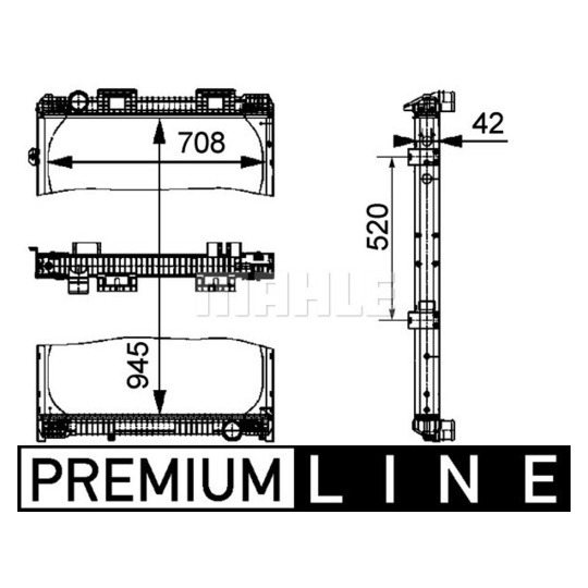 CR 707 000P - Radiator, engine cooling 