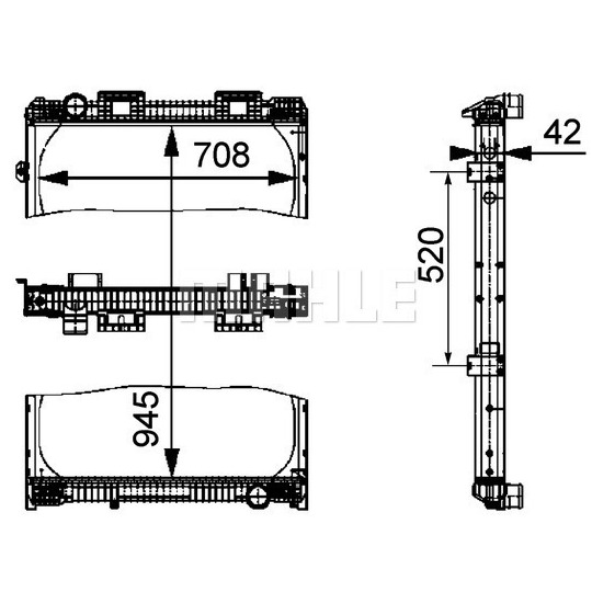 CR 707 000P - Radiaator,mootorijahutus 