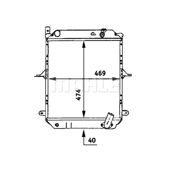 CR 724 000P - Radiator, engine cooling 