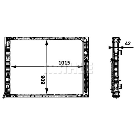 CR 731 000P - Radiator, engine cooling 