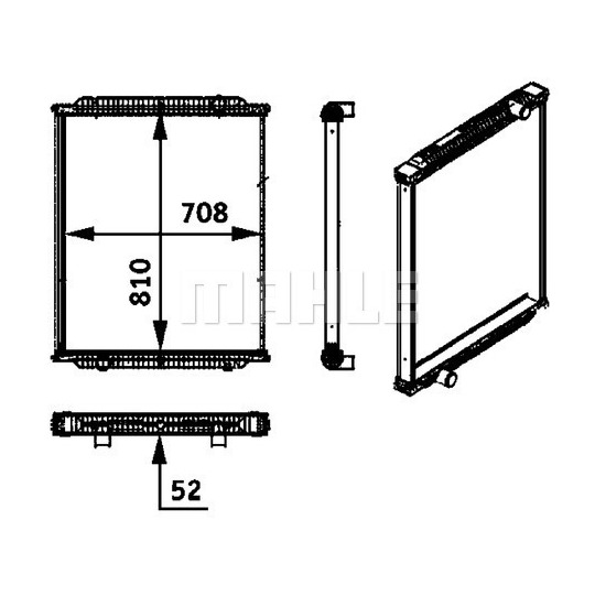 CR 725 000P - Radiaator,mootorijahutus 