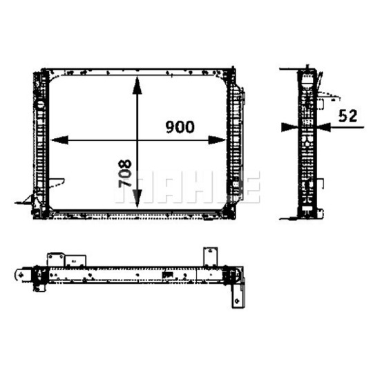 CR 732 000P - Radiator, engine cooling 