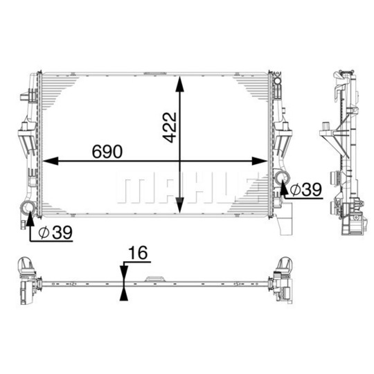 CR 902 000P - Radiator, engine cooling 