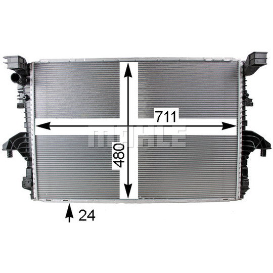 CR 805 000P - Radiator, engine cooling 