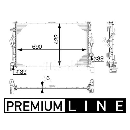 CR 902 000P - Radiator, engine cooling 