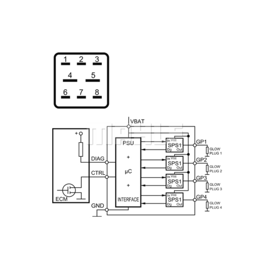 MHG 11 - Control Unit, glow plug system 