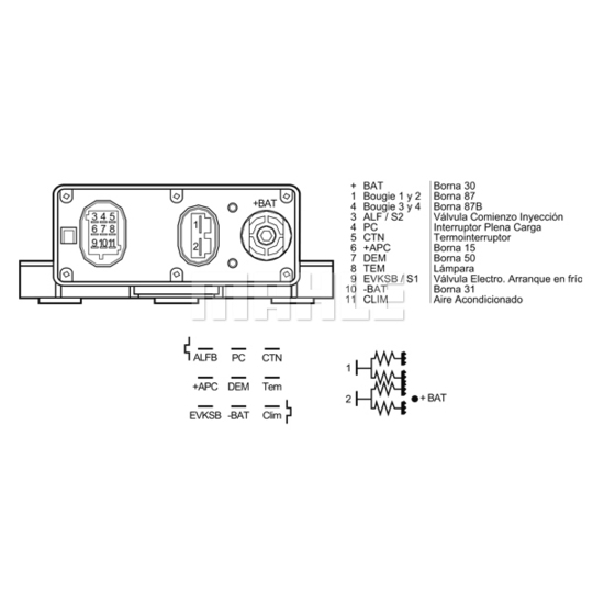 MHG 50 - Control Unit, glow plug system 