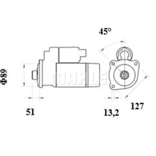 MS 1041 - Startmotor 